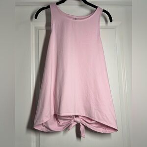 Yogalicious Split Back‎ Pink Sleeveless Top with Tie Detail